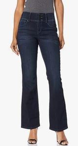 Laurie Felt Silky Curve Bootcut Pull on Jean's Large QVC